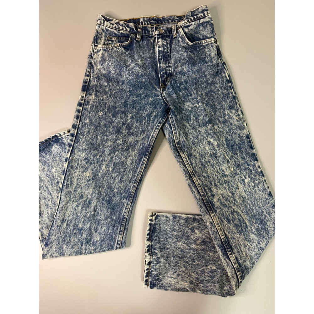 Vintage Weekends JCPenney Mens Acid Wash Jeans Made in USA Blue W29 L30 4099 IND